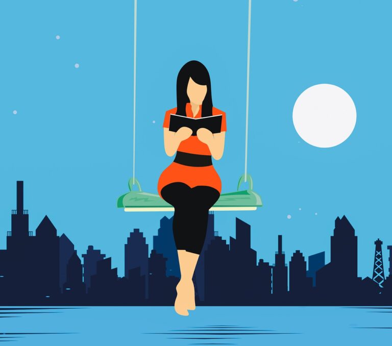 swing, reading, book